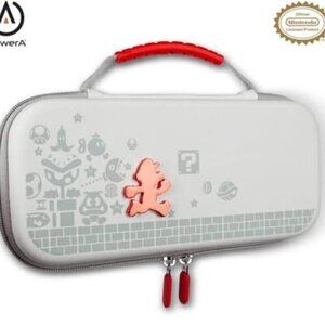 Nintendo Switch Console Deluxe‎ White Mario Travel Carrying Case 8E